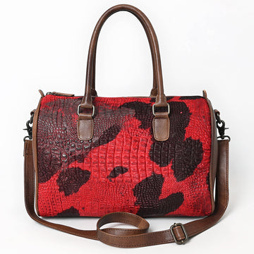 American Darling Adbg1562A Duffel Crocodile Embossed Genuine Leather Women Bag Western Handbag Purse